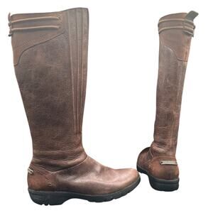 Merrell Vera Peak Espresso Leather Riding Boots Women’s 7 Brown Tall Zip